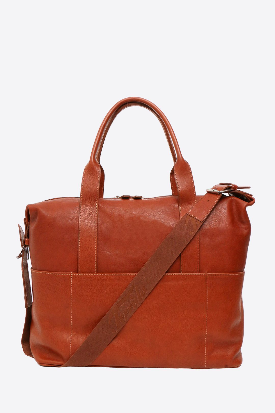 Dyed Leather Weekender Red