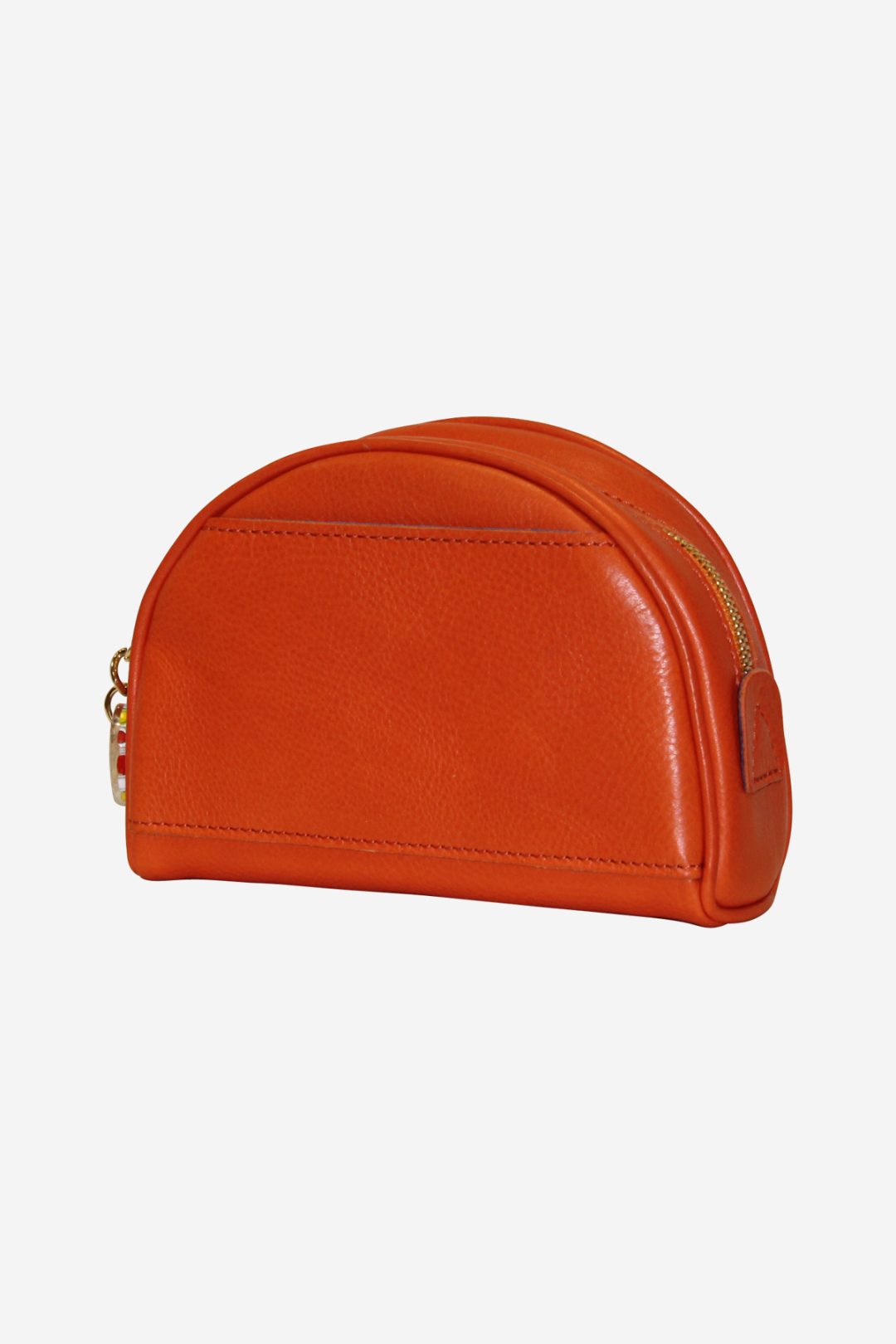 Orange Leather Clutch Bag Handmade // Soft Italian Leather 