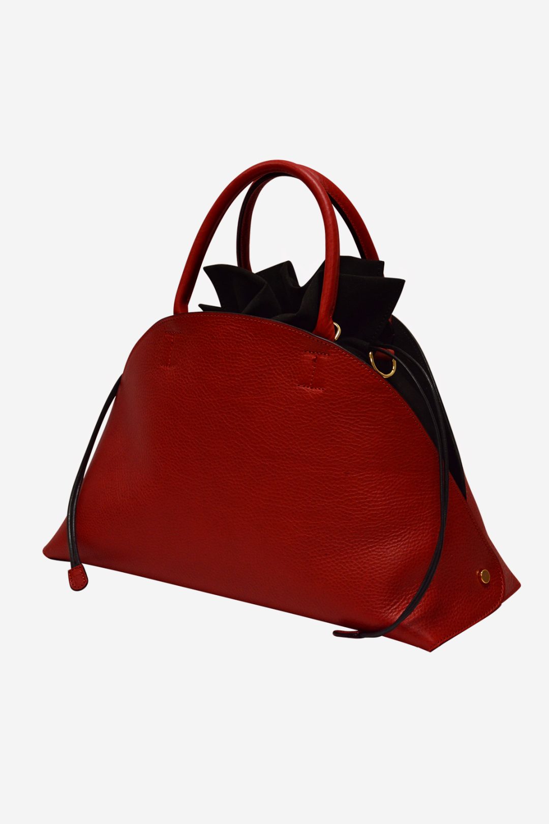 Major Hemispheric Handbag - Made in Italy, vegetable tan leather